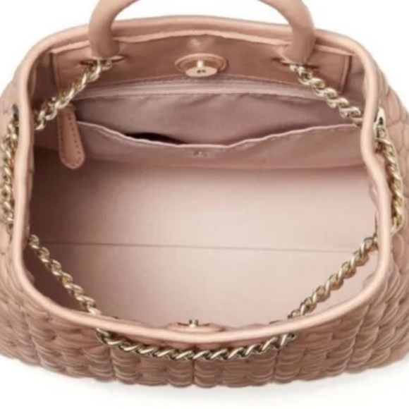 Kate Spade Bloom Medium Quilted Nappa Leather Backpack Flapper Pink $398 New - Picture 3 of 9